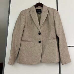 Massimo Dutti Tan Blazer Classic Tailored Fit